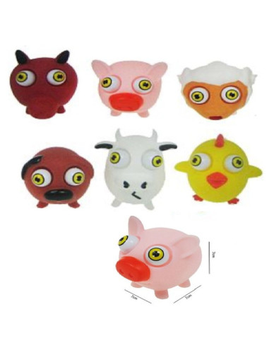 GNIOTEK ZWIERZĄTKO  Z RUCHOMYMI OCZAMI "FARMA"