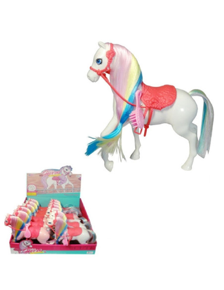 DUŻY KOŃ Z AKCESORIAMI "RAINBOW"
