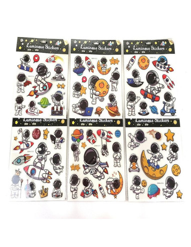 NAKLEJKI FLUORESCENCYJNE "KOSMOS"