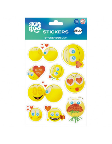 NAKLEJKI ŻELOWE "EMOTIKONY"