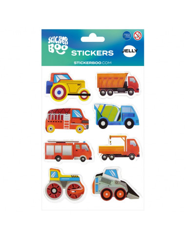 NAKLEJKI ŻELOWE "AUTA"
