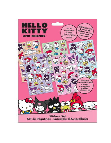 ZESTAW NAKLEJEK "HELLO KITTY - MIX" - 92 szt.