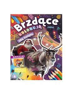 KOLOROWANKA  "BRZDĄCE KOLORUJĄ - IDĄ ŚWIĘTA" (Naklejki świecące w ciemności)