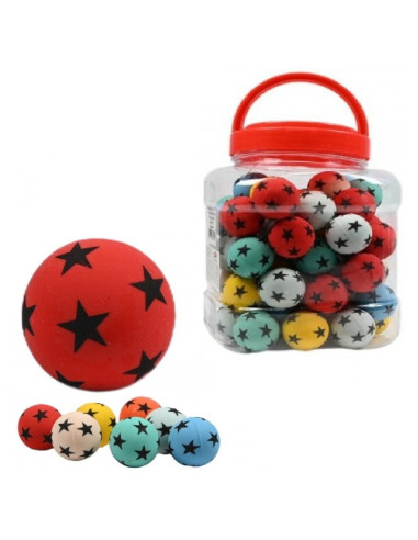 PIŁKI KAUCZUKOWE "GWIAZDKI - 5" - 60 szt.