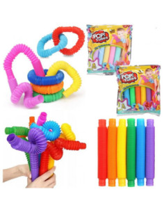 ZABAWKA SENSORYCZNA "POP TUBES" (SERIA 2) - 6 szt.