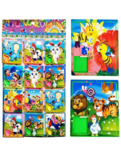 PUZZLE PRZESUWNE  "ZWIERZĄTKA"