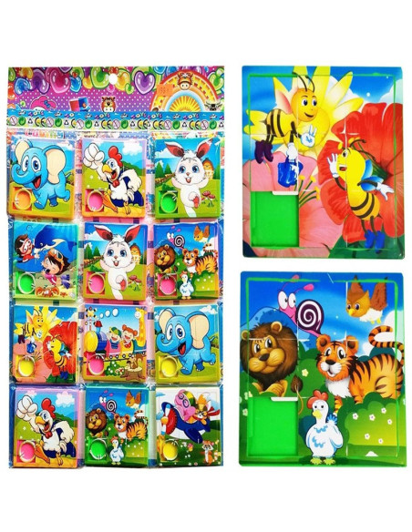 PUZZLE PRZESUWNE  "ZWIERZĄTKA"