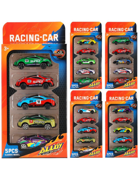 AUTKA METALOWE "RACING CAR" - 5 szt.