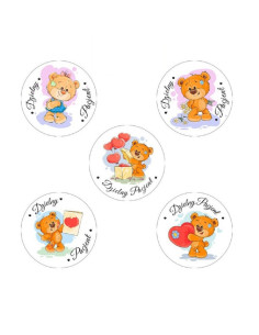 NAKLEJKI DZIELNY PACJENT  "MISIE" - 100 szt.