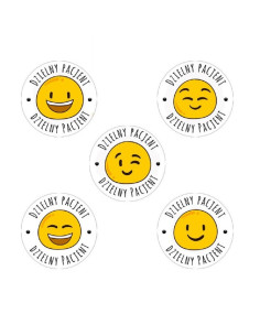 NAKLEJKI DZIELNY PACJENT  "EMOTKI" - 100 szt.