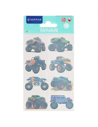 TATUAŻ WODNY "MONSTER TRUCK" (ARKUSZ)