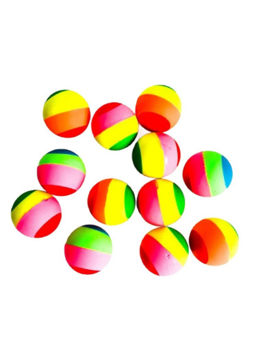 PIŁECZKI KAUCZUKOWE "TĘCZA" - 6 szt.