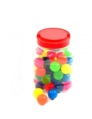 PIŁKI KAUCZUKOWE "NEON -2" - 60 szt.