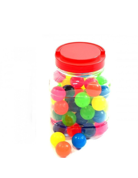 PIŁKI KAUCZUKOWE "NEON -2" - 60 szt.