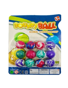 PIŁECZKI KAUCZUKOWE "BOUNCY BALL - 1"-  12 szt.