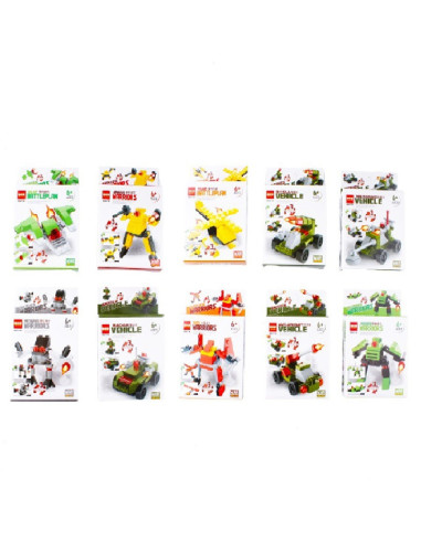 KLOCKI "POJAZDY - ROBOTY"