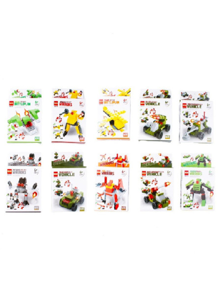 KLOCKI "POJAZDY - ROBOTY"