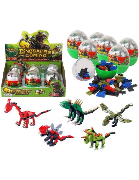 KLOCKI W JAJKU "DINOZAUR"