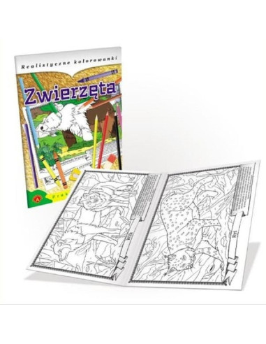 DUŻA REALISTYCZNA KOLOROWANKA  "ZWIERZĘTA"