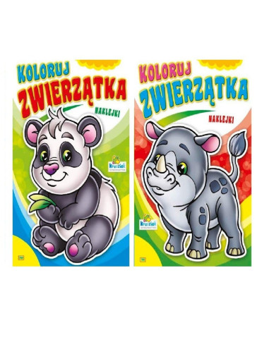 KOLOROWANKA Z NAKLEJKAMI  "KOLORUJ ZWIERZĄTKA"
